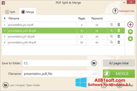 Screenshot PDF Split and Merge untuk Windows 8.1