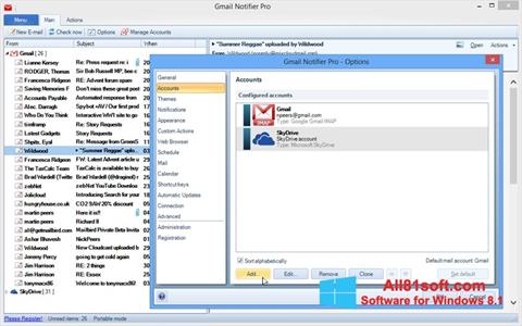 Screenshot Gmail Notifier untuk Windows 8.1