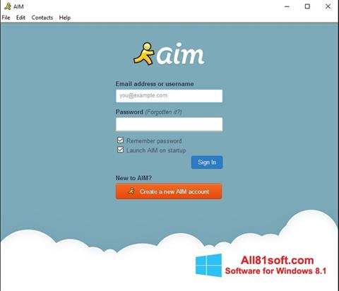 Screenshot AOL Instant Messenger untuk Windows 8.1