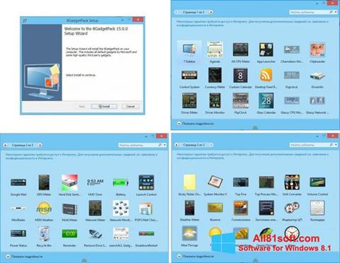 Screenshot 8GadgetPack untuk Windows 8.1