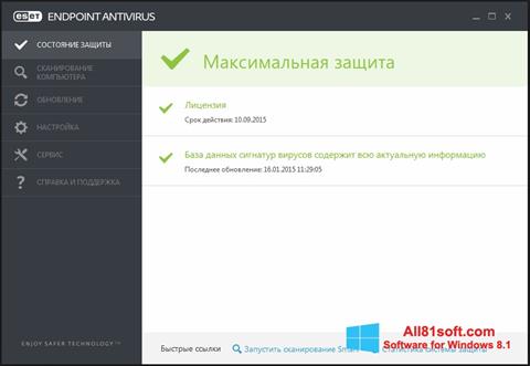 Screenshot ESET Endpoint Antivirus untuk Windows 8.1