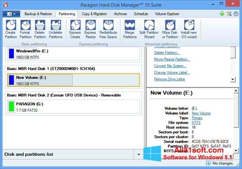 Screenshot Paragon Hard Disk Manager untuk Windows 8.1
