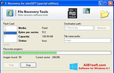 Screenshot F-Recovery SD untuk Windows 8.1