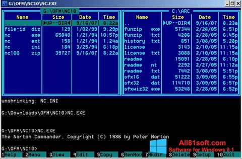 Screenshot Norton Commander untuk Windows 8.1