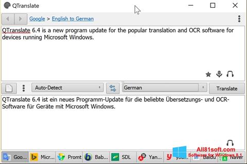 Screenshot QTranslate untuk Windows 8.1