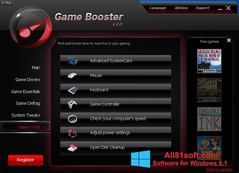 Screenshot Game Booster untuk Windows 8.1