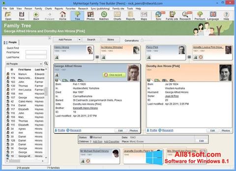 Screenshot Family Tree Builder untuk Windows 8.1