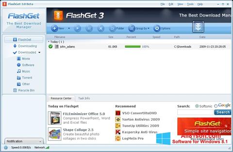 Screenshot FlashGet untuk Windows 8.1