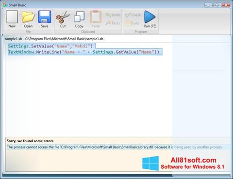 Screenshot Small Basic untuk Windows 8.1