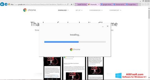 Screenshot Google Chrome Offline Installer untuk Windows 8.1