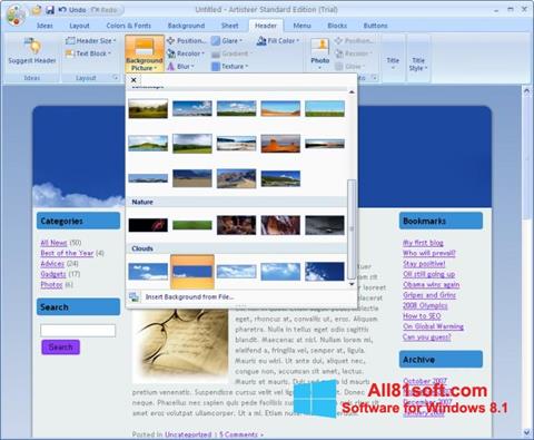 Screenshot Artisteer untuk Windows 8.1