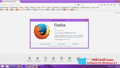 Screenshot Mozilla Firefox Offline Installer untuk Windows 8.1