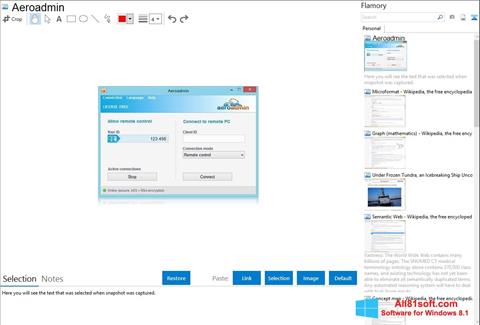 Screenshot AeroAdmin untuk Windows 8.1