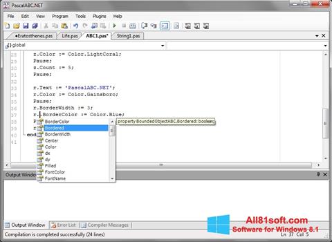 Screenshot Pascal ABC untuk Windows 8.1