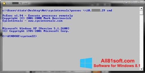 Screenshot PsExec untuk Windows 8.1