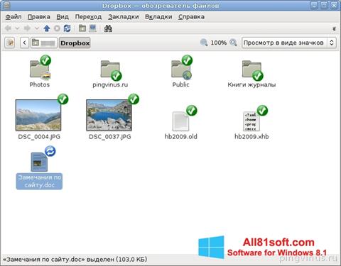 Screenshot Dropbox untuk Windows 8.1