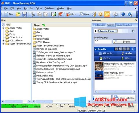 Screenshot Nero Burning ROM untuk Windows 8.1