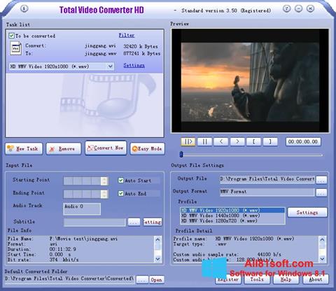 Screenshot Total Video Converter untuk Windows 8.1