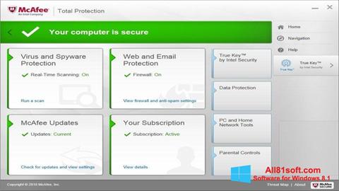 Screenshot McAfee Total Protection untuk Windows 8.1