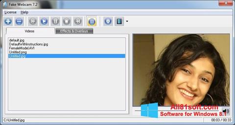 Screenshot Fake Webcam untuk Windows 8.1