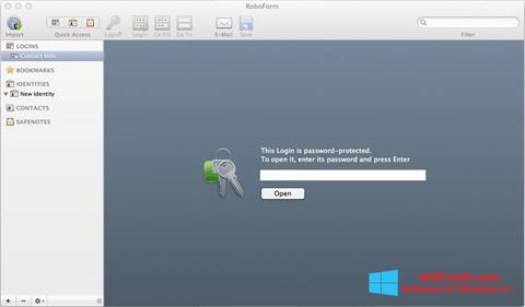 Screenshot RoboForm untuk Windows 8.1