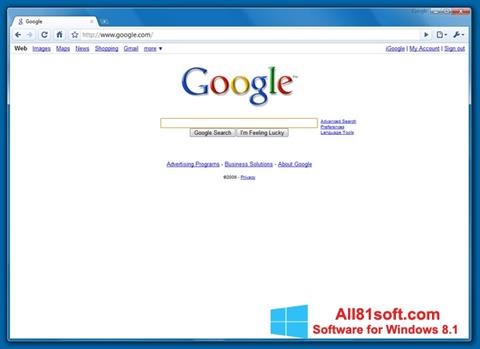 Screenshot Google Chrome Beta untuk Windows 8.1