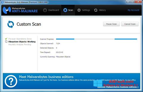 Screenshot Malwarebytes Anti-Malware untuk Windows 8.1