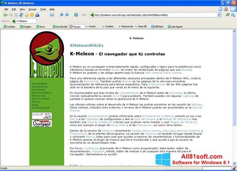 Screenshot K-Meleon untuk Windows 8.1