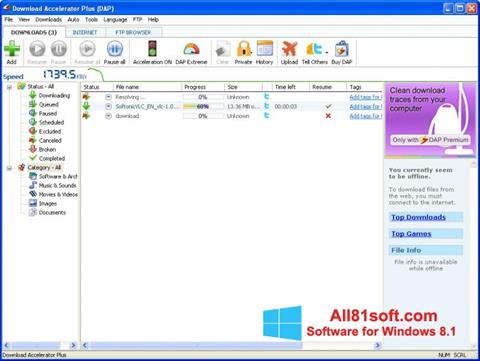 Screenshot Download Accelerator Plus untuk Windows 8.1