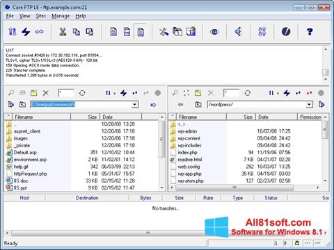 Screenshot Core FTP untuk Windows 8.1