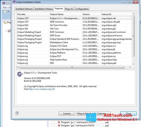 Screenshot Eclipse untuk Windows 8.1