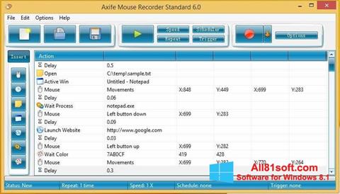 Screenshot Mouse Recorder untuk Windows 8.1