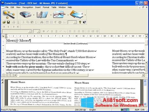 Screenshot CuneiForm untuk Windows 8.1