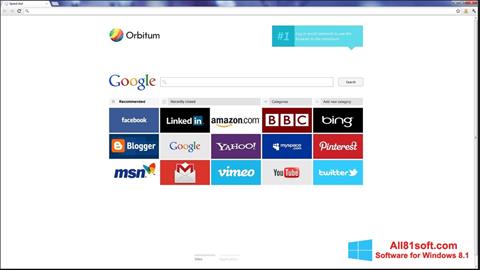 Screenshot Orbitum untuk Windows 8.1