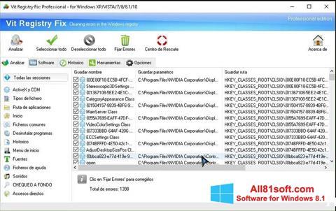 Screenshot Vit Registry Fix untuk Windows 8.1