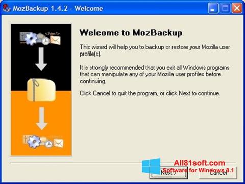 Screenshot MozBackup untuk Windows 8.1