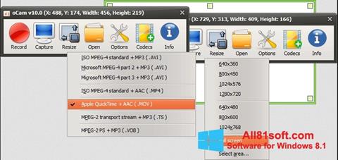 Screenshot oCam Screen Recorder untuk Windows 8.1
