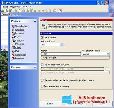 Screenshot PDFCreator untuk Windows 8.1