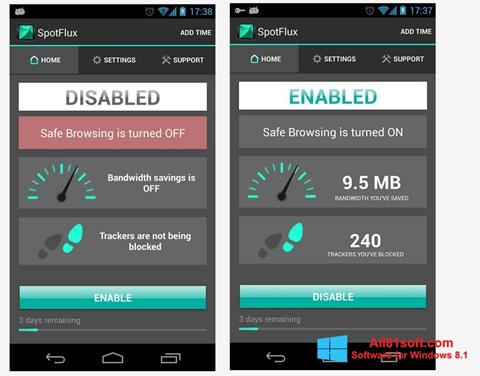 Screenshot Spotflux untuk Windows 8.1