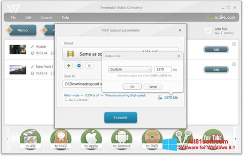 Screenshot Freemake Video Converter untuk Windows 8.1