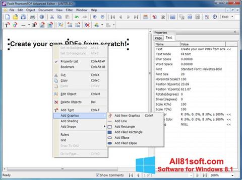 Screenshot Foxit PDF Editor untuk Windows 8.1