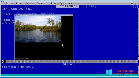 Screenshot QBasic untuk Windows 8.1