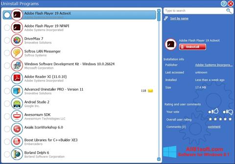 Screenshot Advanced Uninstaller PRO untuk Windows 8.1