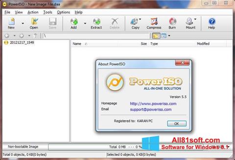 Screenshot PowerISO untuk Windows 8.1