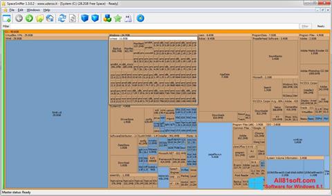 Screenshot SpaceSniffer untuk Windows 8.1