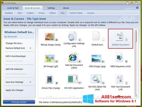 Screenshot IconPackager untuk Windows 8.1