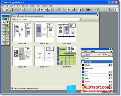 Screenshot Adobe PageMaker untuk Windows 8.1