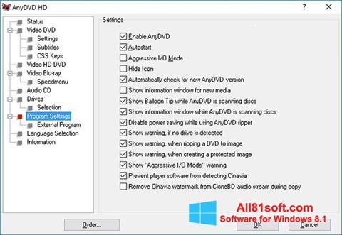 Screenshot AnyDVD untuk Windows 8.1