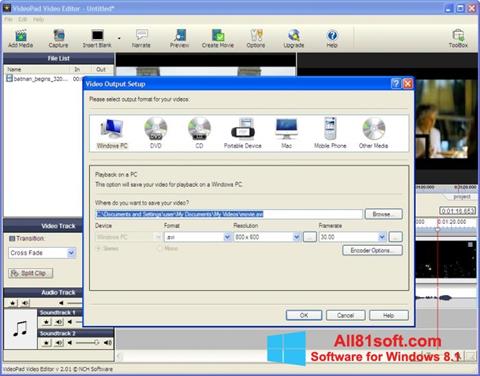 Screenshot VideoPad Video Editor untuk Windows 8.1