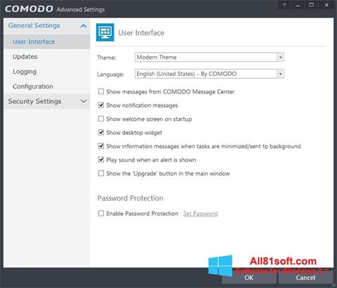 Screenshot Comodo Internet Security untuk Windows 8.1